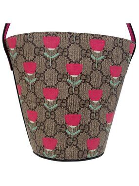 Gucci Baguette Bag Tote Kim Seungyoung Children's GG Supreme Flower Print